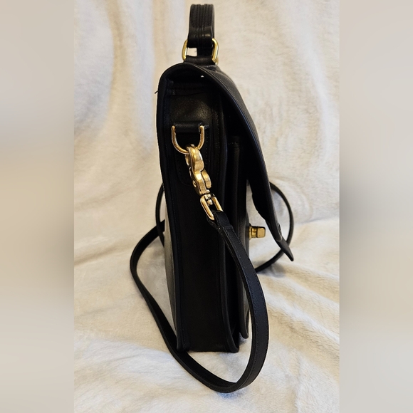 Coach Station crossbody messenger crossbody 1990's Blk Vintage #5130 - Picture 3 of 10